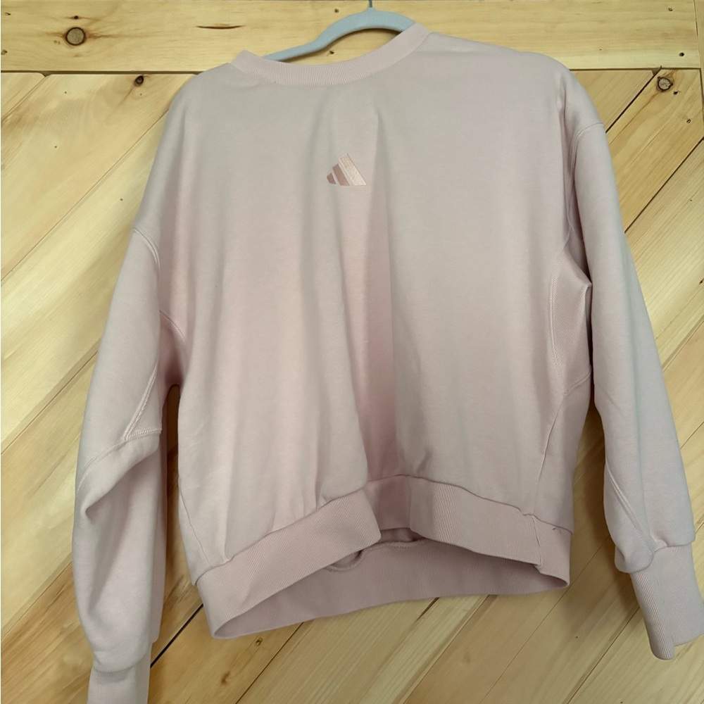 Adidas Women's Light Pink Crew Neck Sweater